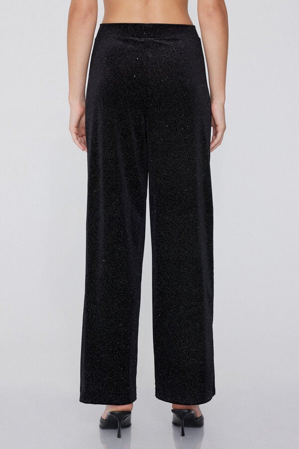 Tezenis Pantalón Palazzo Terciopelo Brillo