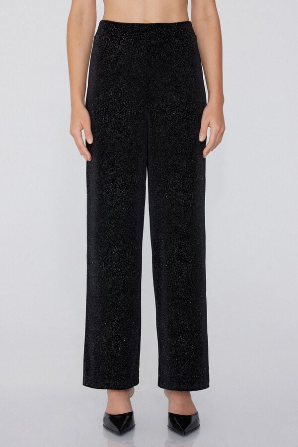 Tezenis Pantalón Palazzo Terciopelo Brillo