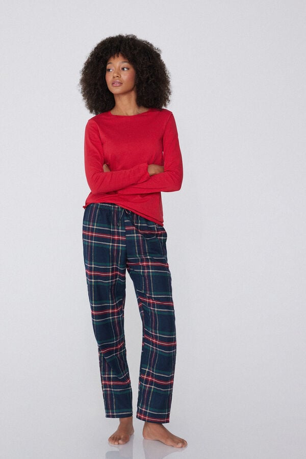 Tezenis Pantalones Largos De Franela Con Estampado