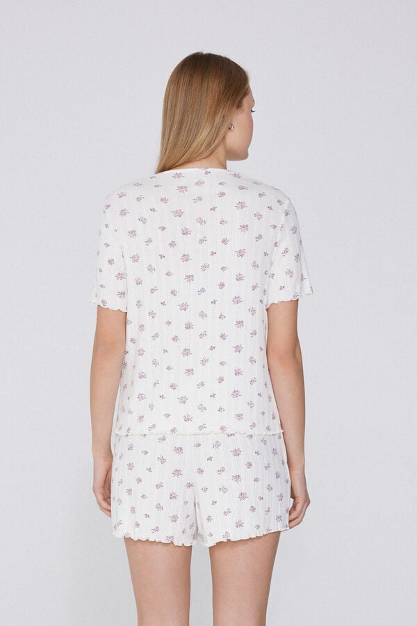 Tezenis Pijama Corto Media Manga Canalé Flores