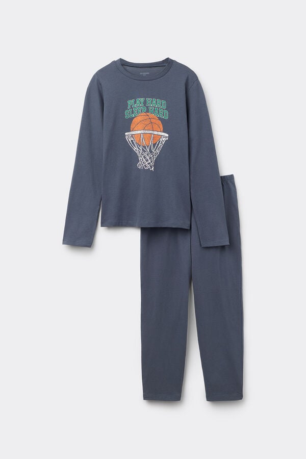 Tezenis Pijama Largo Algodón Estampado Basket Niño