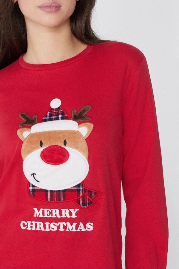 Tezenis Pijama Largo Algodón Grueso Estampado Reno