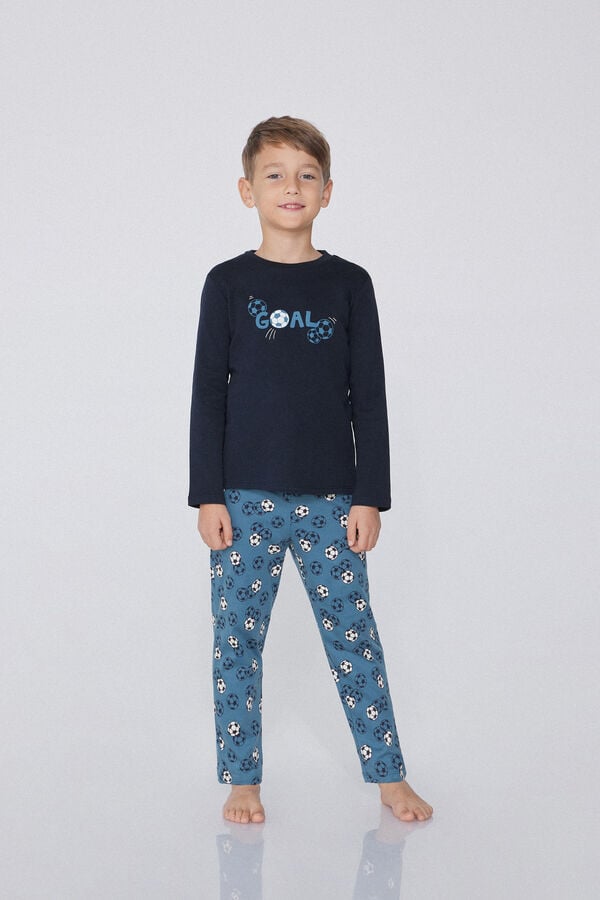 Tezenis Pijama Largo Algodón Grueso Gol