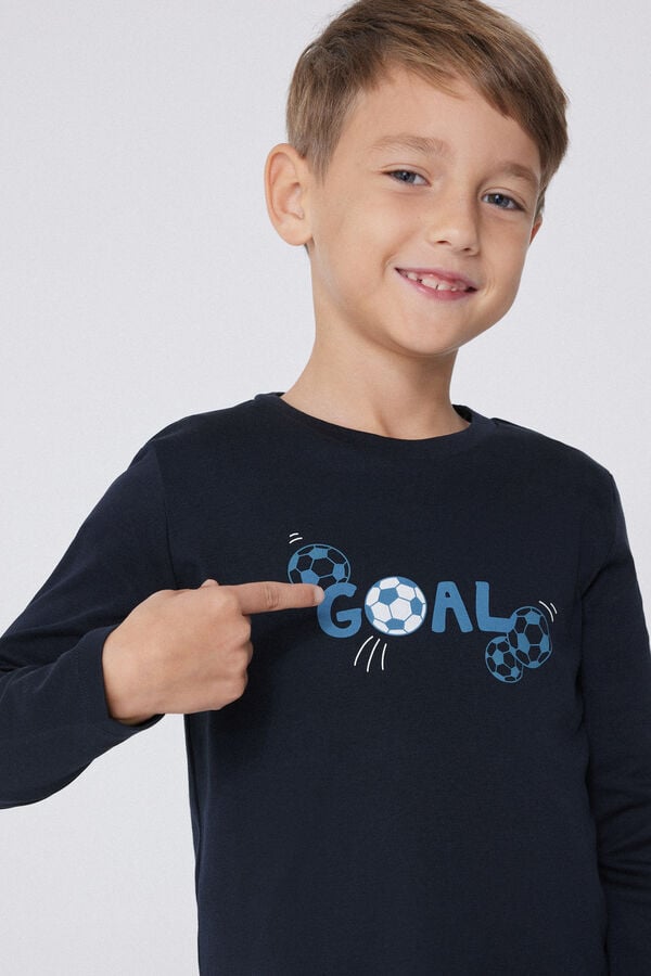 Tezenis Pijama Largo Algodón Grueso Gol