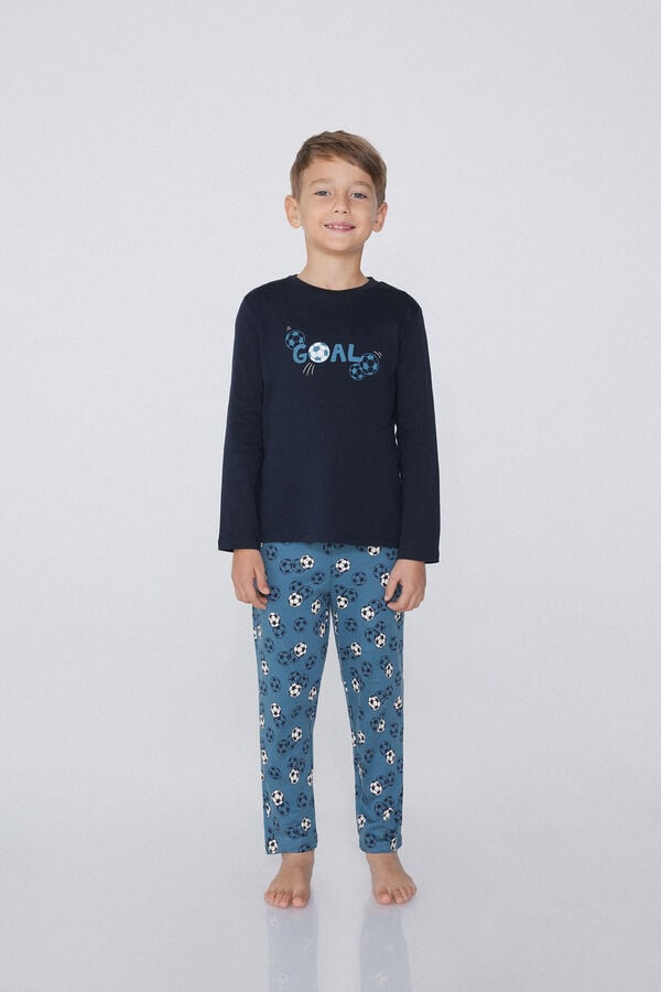 Tezenis Pijama Largo Algodón Grueso Gol