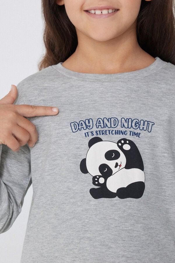 Tezenis Pijama Largo Algodón Grueso Panda