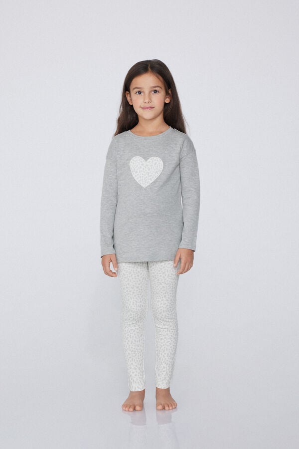 Tezenis Pijama Largo Algodón Grueso Parche Corazón