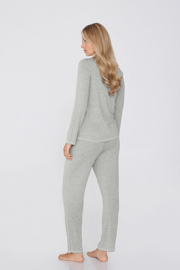 Tezenis Pijama Largo Basic De Viscosa