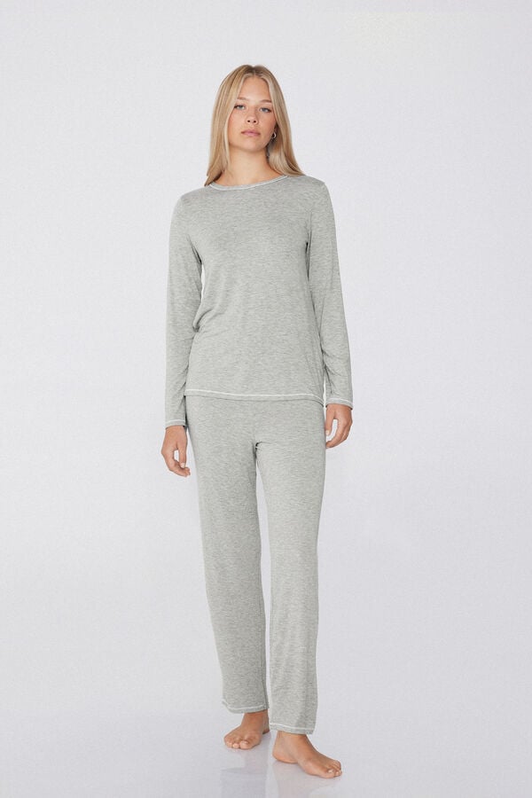 Tezenis Pijama Largo Basic de Viscosa