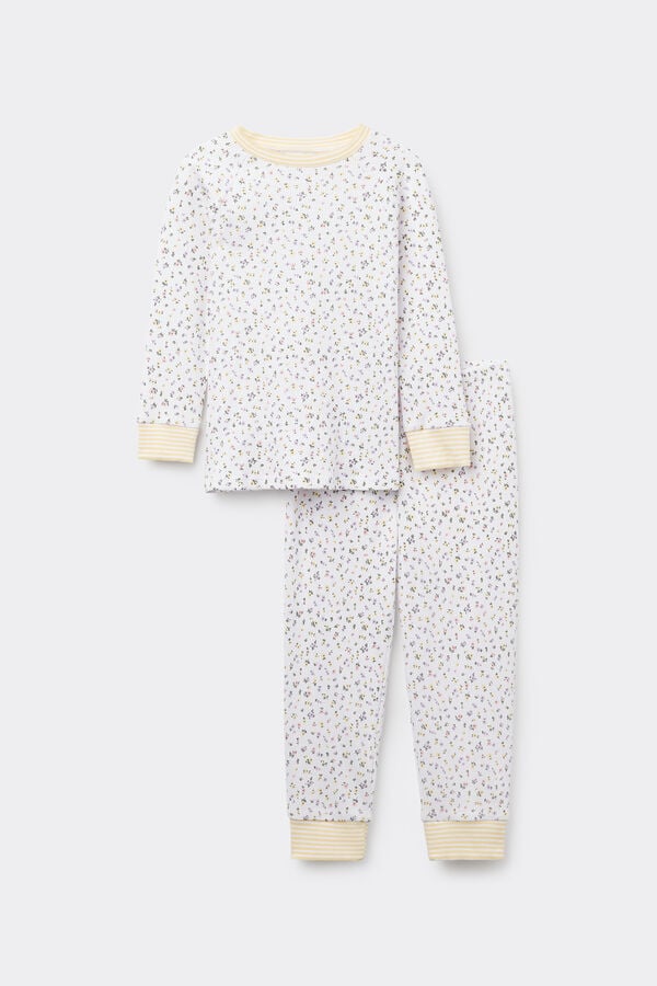 Tezenis Pijama Largo Canalé Algodón Estampado Niña