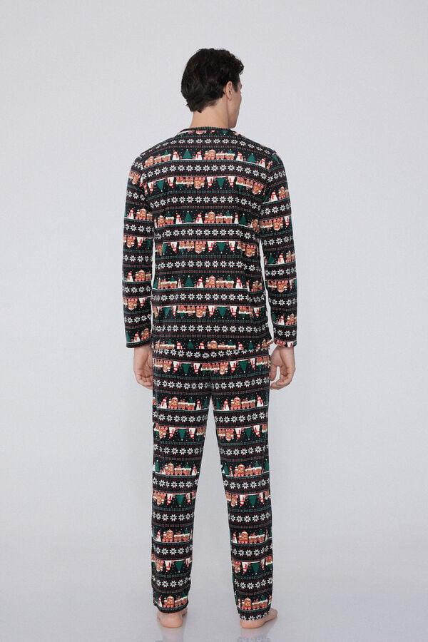 Tezenis Pijama Largo Micropolar Estampado Nórdico