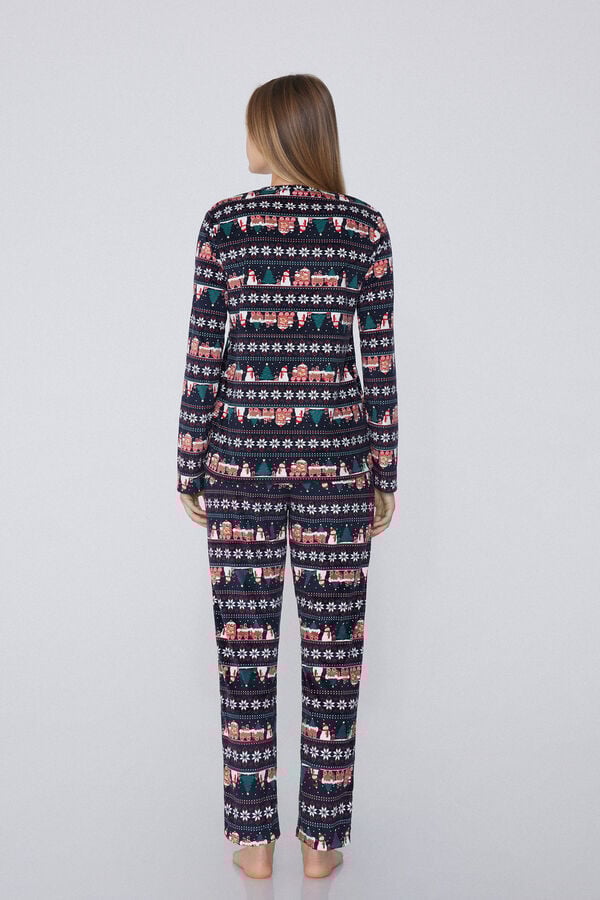 Tezenis Pijama Largo Micropolar Estampado Nórdico