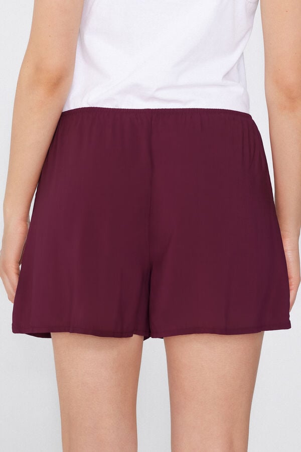 Tezenis Short De Tela De Viscosa De Color Liso