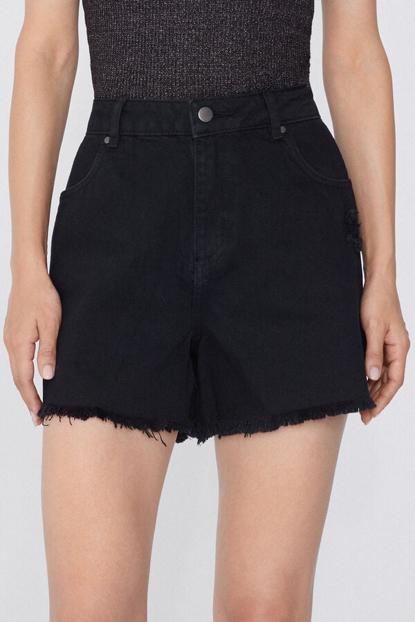 Tezenis Shorts de Denim Deshilachados