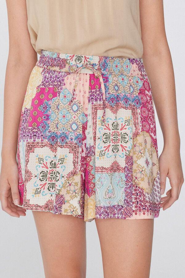 Tezenis Shorts de Tela de Viscosa con Cordón