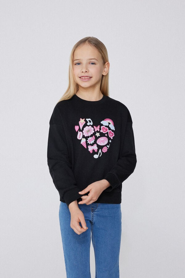 Tezenis Sudadera De Manga Larga Con Estampado Niña