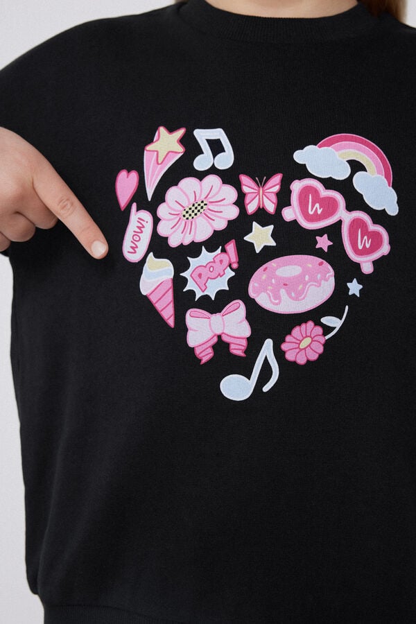 Tezenis Sudadera De Manga Larga Con Estampado Niña