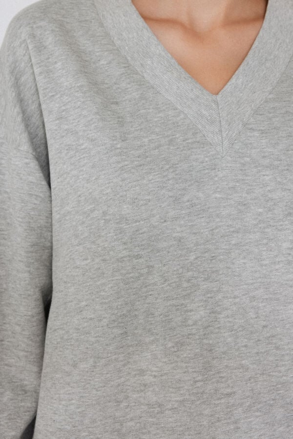 Tezenis Sudadera Gruesa Manga Larga Escote Pico