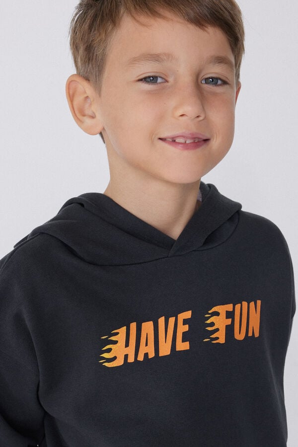 Tezenis Sudadera Manga Larga Capucha Y Estampado