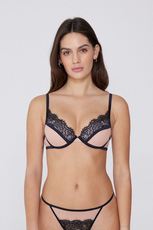 Tezenis Sujetador Push-up Athens Rose Shadow Luxe