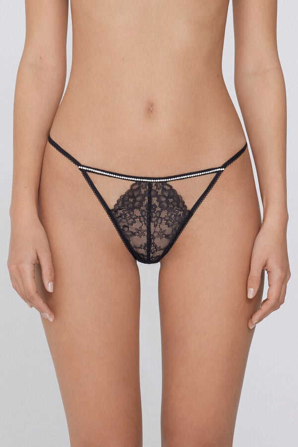 Tezenis Tanga Con Tira Lateral Fina Shiny Delight