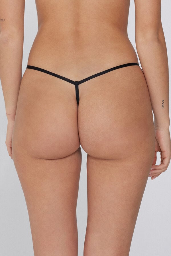 Tezenis Tanga De Encaje Con Tira Lateral