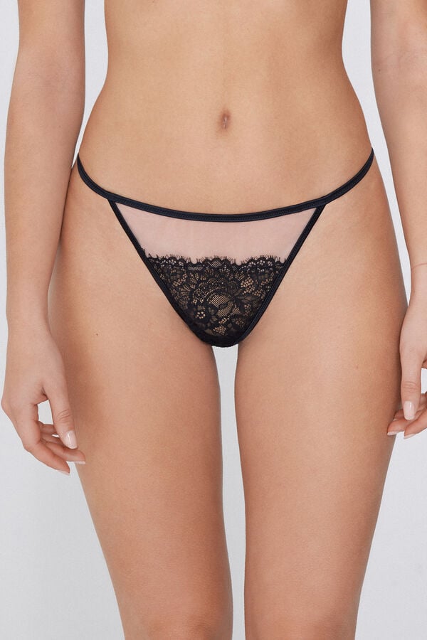 Tezenis Tanga Rose Shadow Luxe