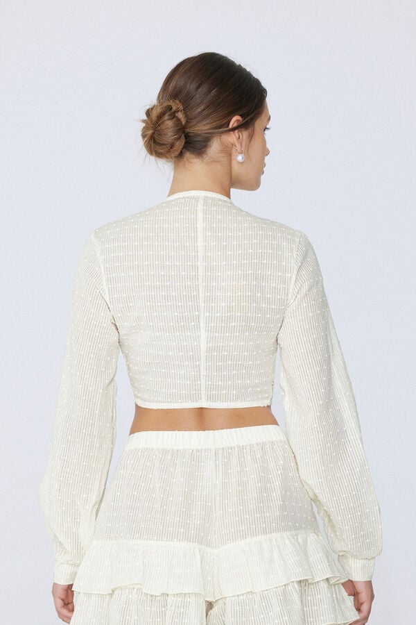 Tezenis Top Corto Cruzado De Manga Larga De Tela