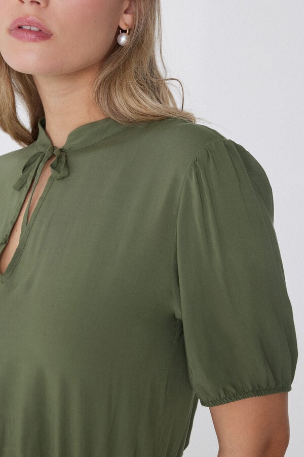 Tezenis Vestido Corto De Manga Corta Con Volante