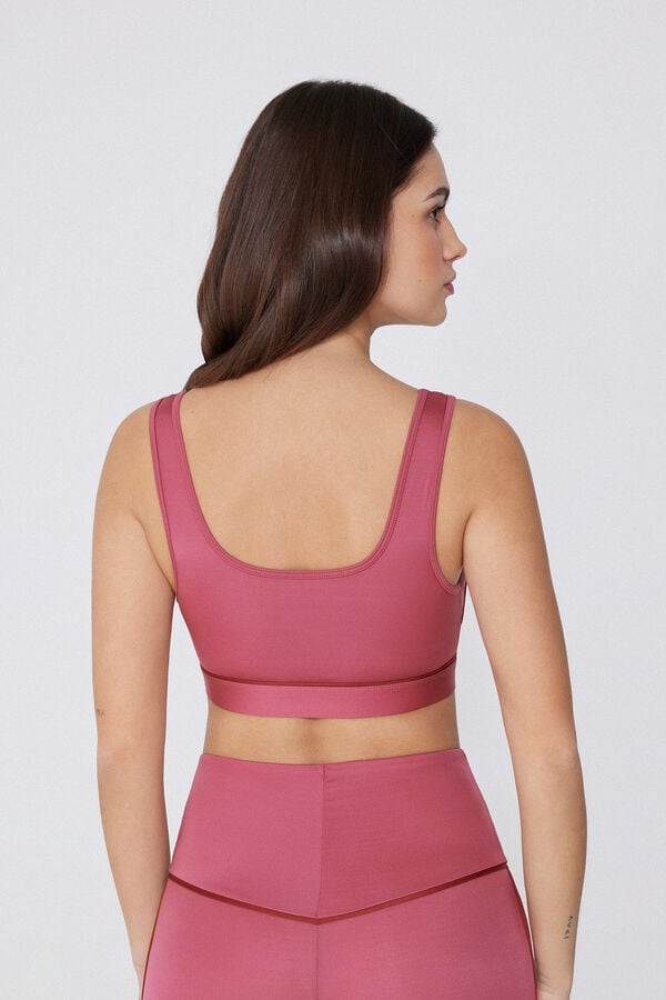 Tezenis Top Corto Deportivo De Microfibra Con Ribetes