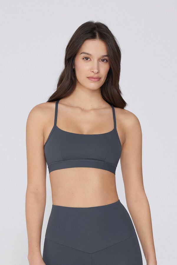 Tezenis Top Deportivo Corto con Relleno y Tirantes Finos