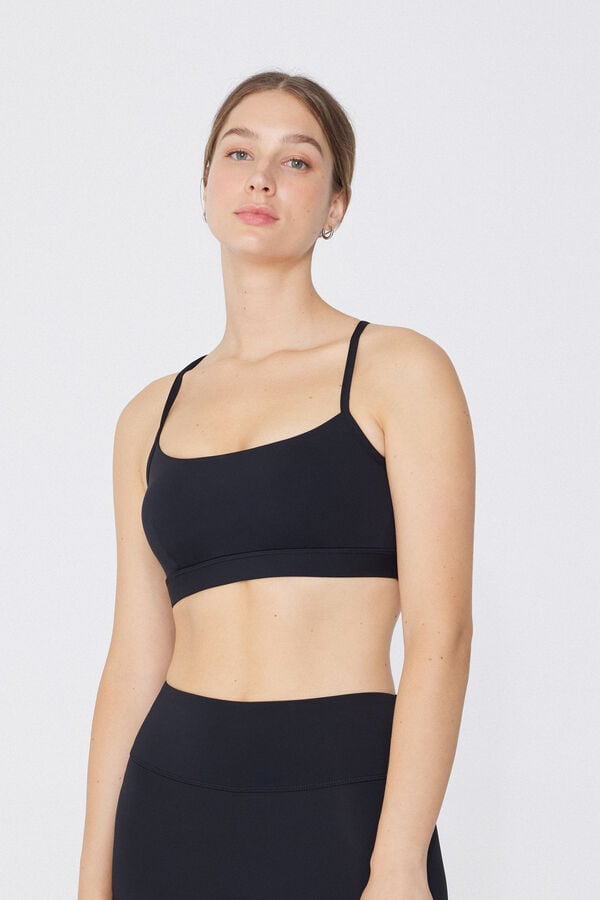 Tezenis Top Deportivo Corto con Relleno y Tirantes Finos
