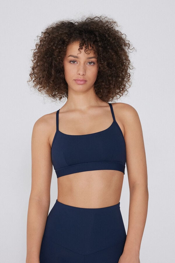 Tezenis Top Deportivo Corto con Relleno y Tirantes Finos