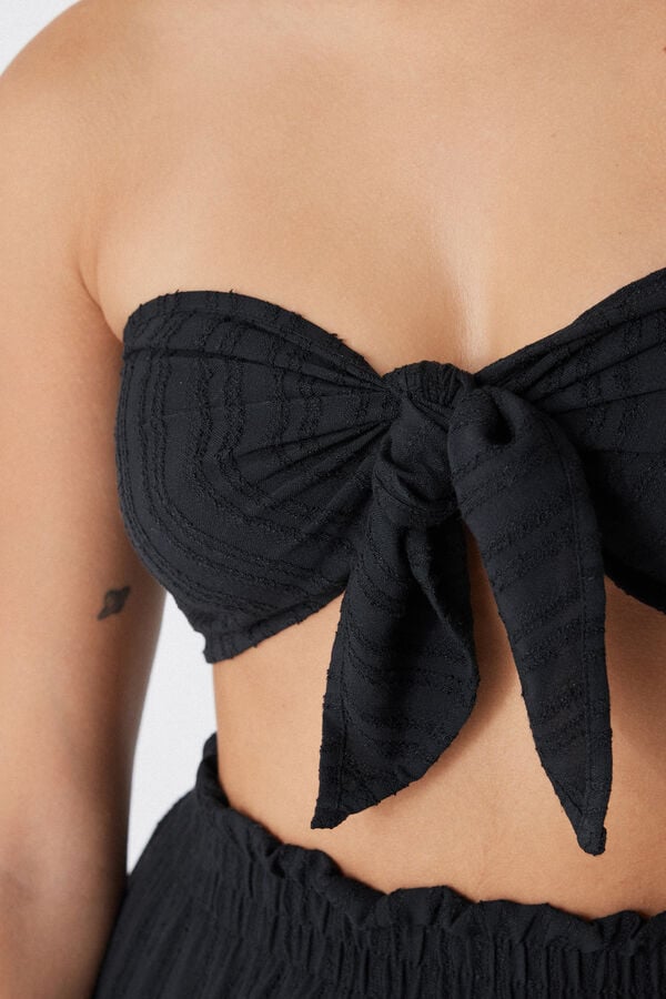 Tezenis Top Muy Corto Con Nudo De Tela Con Efecto 3D