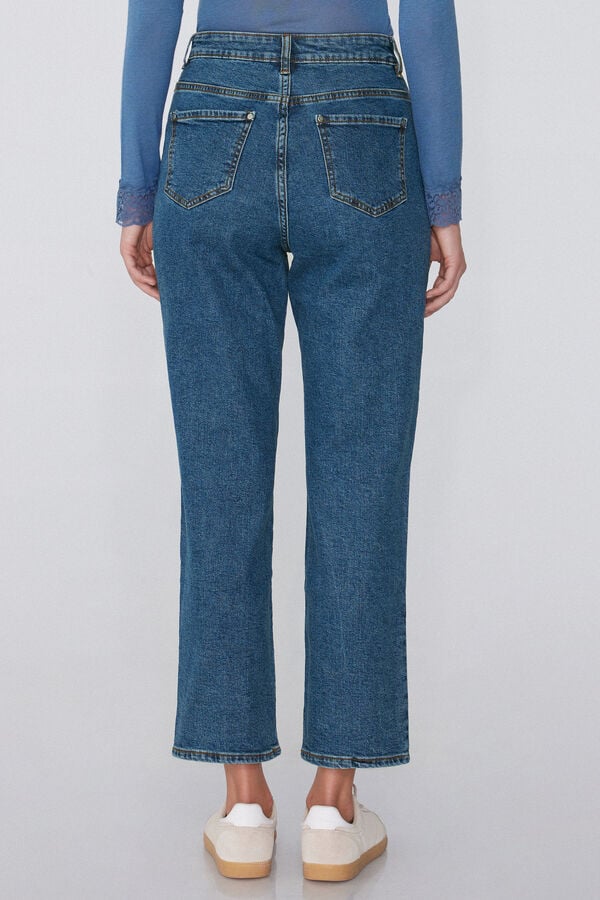 Tezenis Vaqueros De Talle Alto Denim Rectos Con Bolsillos