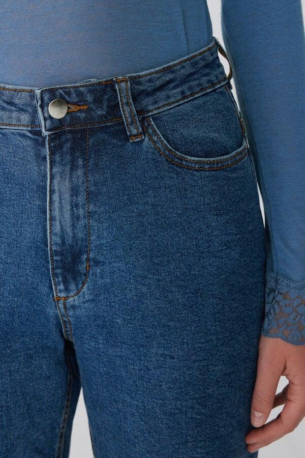 Tezenis Vaqueros De Talle Alto Denim Rectos Con Bolsillos