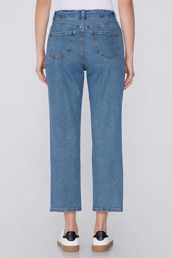 Tezenis Vaqueros De Talle Alto Denim Rectos Con Bolsillos