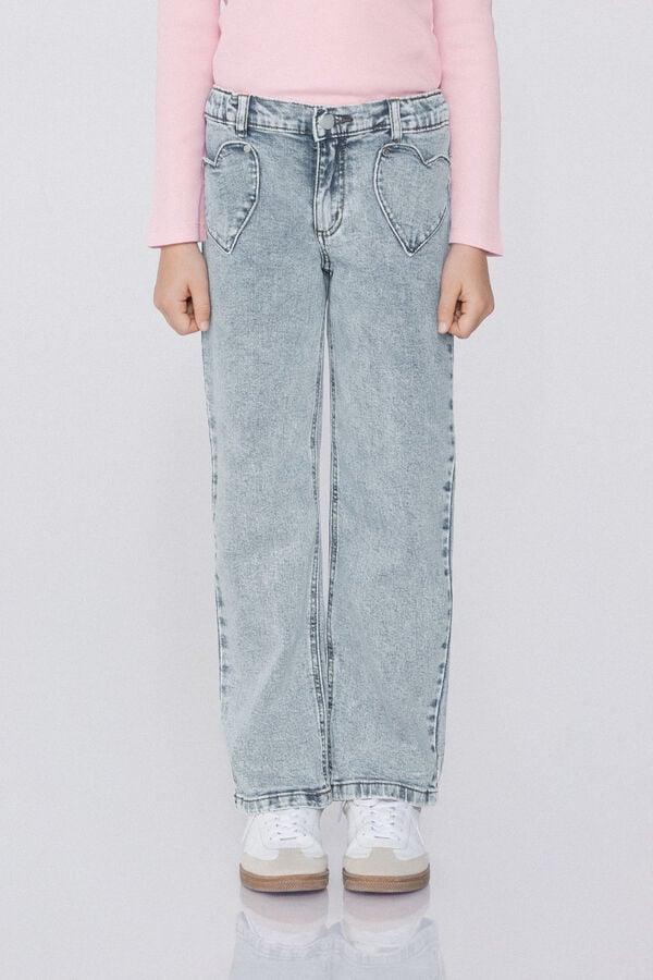 Tezenis Vaqueros Largos Rectos Con Bolsillos De Corazón