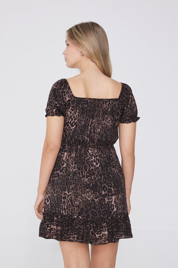 Tezenis Vestido Corto De Manga Corta De Tela De Viscosa