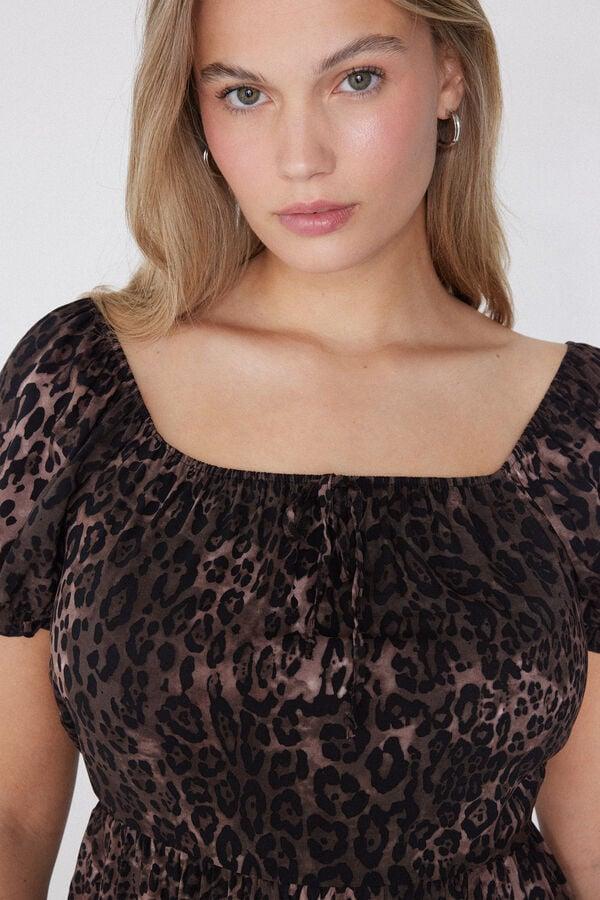 Tezenis Vestido Corto De Manga Corta De Tela De Viscosa