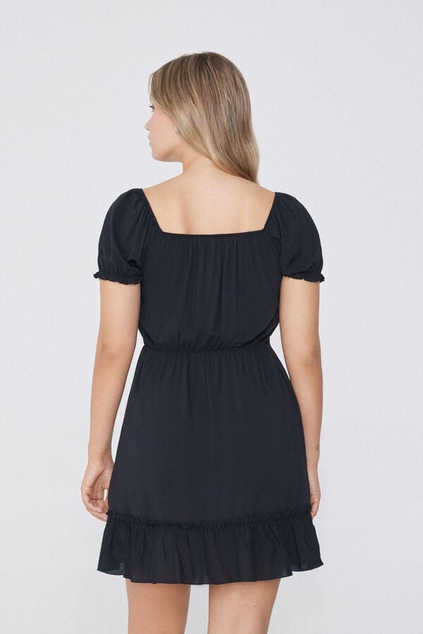 Tezenis Vestido Corto De Manga Corta De Tela De Viscosa