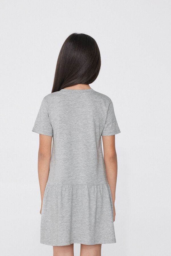 Tezenis Vestido De Manga Corta De Algodón Con Volante