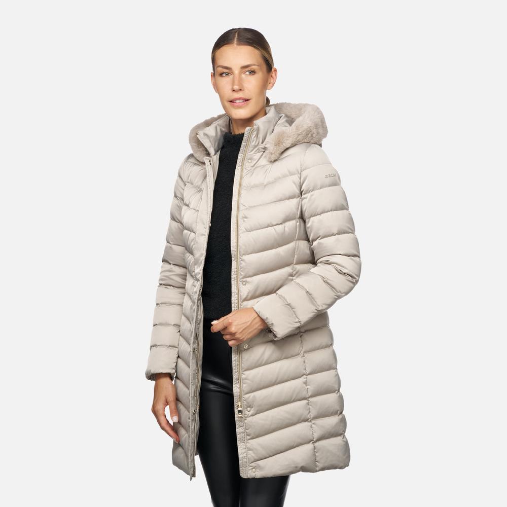 Geox Bettanie Mujer W4626HT3122F5025 Plumífero Largo