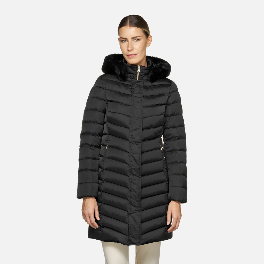 Geox Bettanie Mujer W4626HT3122F9000 Plumífero Largo