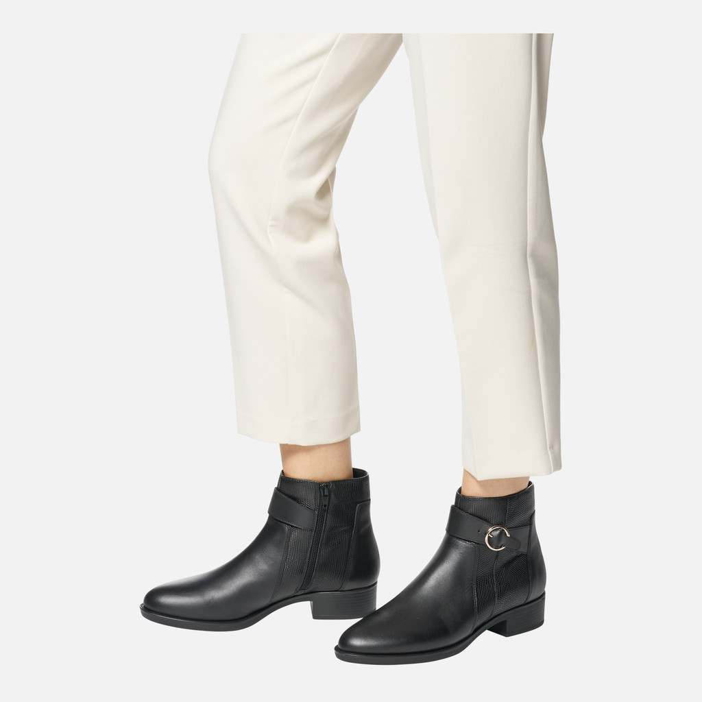 Geox Felicity Mujer D46G1A04304C9997 Botines De Tacón Bajo