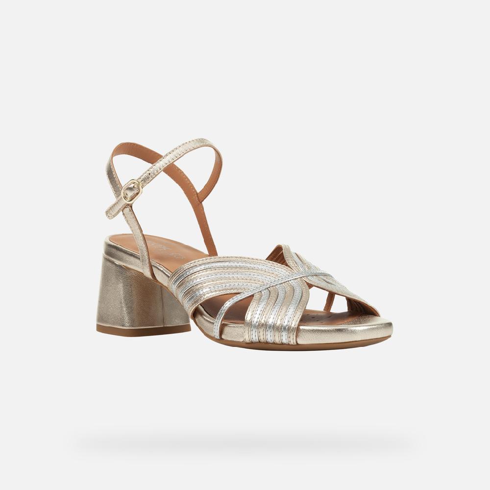 Geox Genziana Mid Mujer D35HAF000Y2C0688 Sandalias Tacón Medio