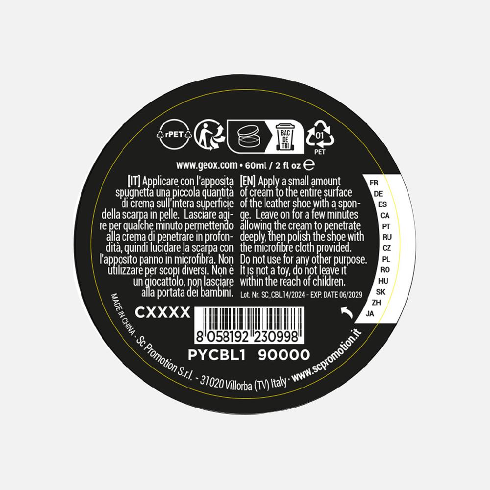 Geox 1 Crema Negra PYCBL190000CXXXX Betún Zapatos