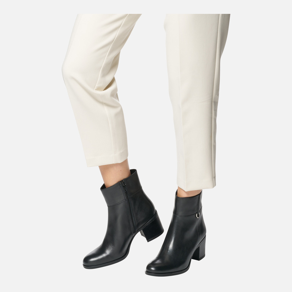 Geox New Asheel Mujer D46FSC00043C9999 Botines Tacón Medio