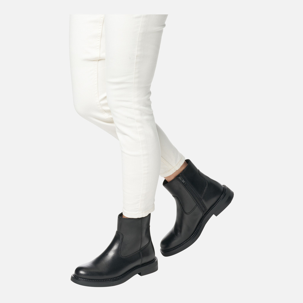 Geox Serilda Mujer D46WYB00043C9999 Botines De Tacón Bajo