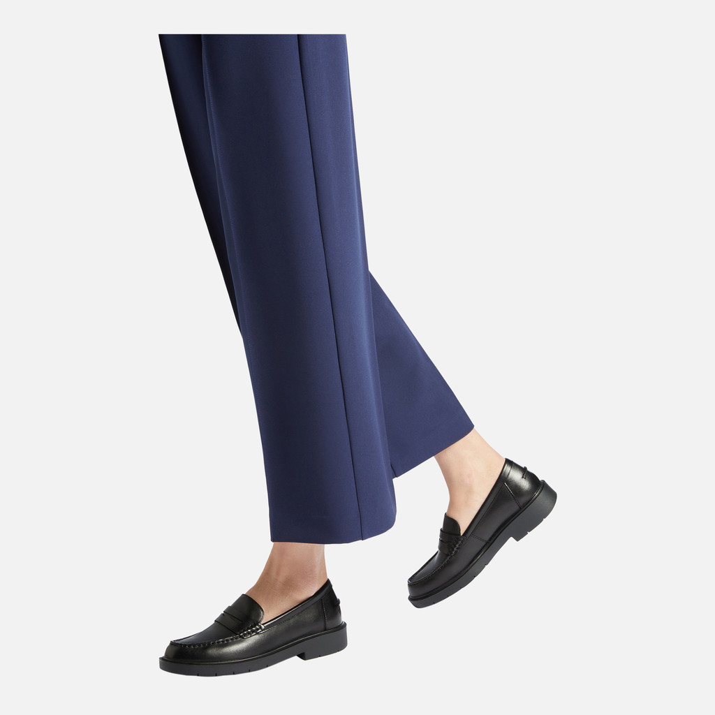 Geox Spherica Ec1 Mujer D25QRA00043C9997 Mocasines De Cuero